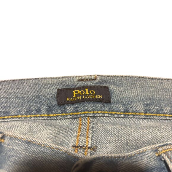 Polo Ralph Lauren Men’s Jeans The Varick Slim Straight Patch Distressed- 30/30 - Picture 3 of 11